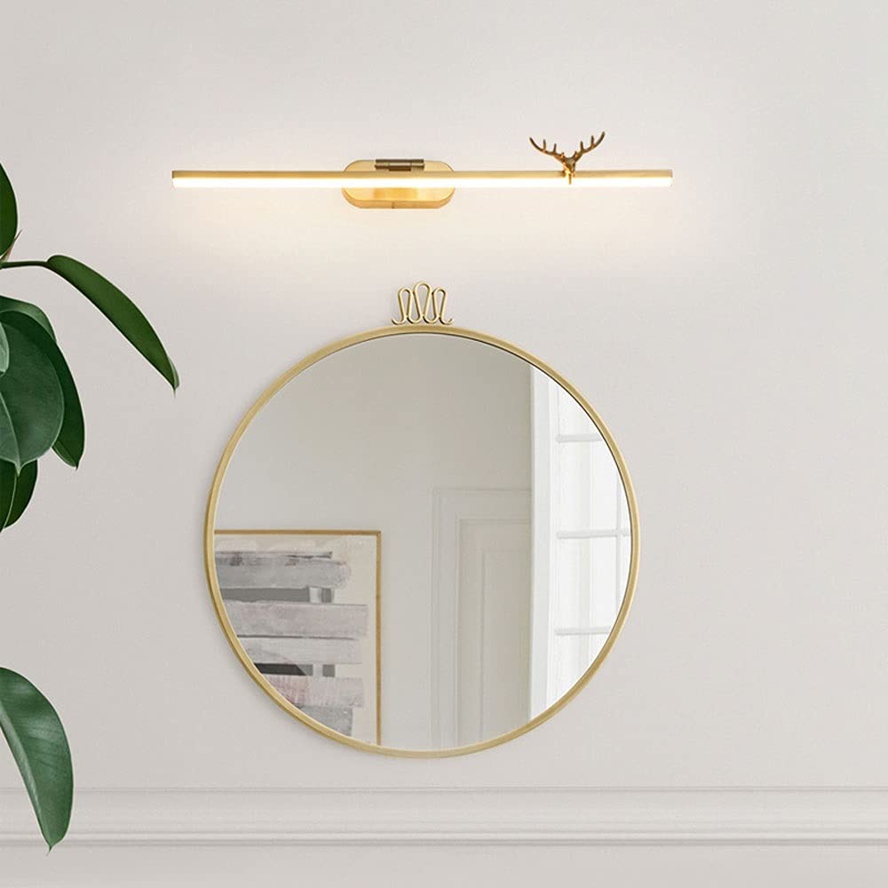 Lustrzane Oświetlenie Led Do Łazienki, Oświetlenie Do Makijażu, Bez Migotania, Nowoczesna 3-Kolorowa Lampa Przednia Do Lustra Kompatybilna Z Toaletą, Kinkiet Do,Medium