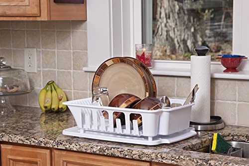 Sterilite 6278006 2-Piece Large Sink Set Dish Rack Drainer thumb #1