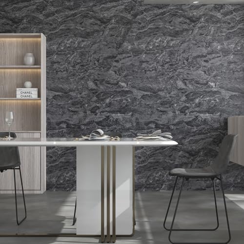 Adrmpest 大理石リメイクシート 壁紙シール 77ｘ400cm 厚手 防水/防油/防汚/防カビ 剥がせる のり付き 貼り直し可能 カッティングシート トリムボーダー 家具リフォーム おしゃれ アイボリー DIY 簡単 初心者