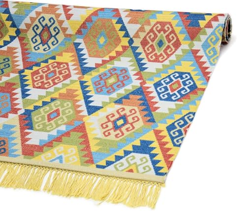 Image of Printed Rug Soft Floor Carpets with Anti Slip Backing for Living Room | Bedroom | Kids Room (Green Multi, 5x7 Feet)