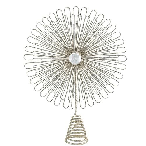 Ornativity Flower Sunburst Tree Topper - Christmas Glitter Xmas Holiday Decor Jewel Starburst Trees Top Toppers Decoration 12