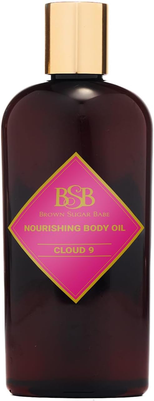Brown Sugar Babe Cloud 9 Body Oil, Vanilla Cream and Marshmallow Fragrance, Nourishing Oil for Women with Avocado Oil, Scented Skin Care, Perfume Body-Oil, Paraben Free, Made in USA