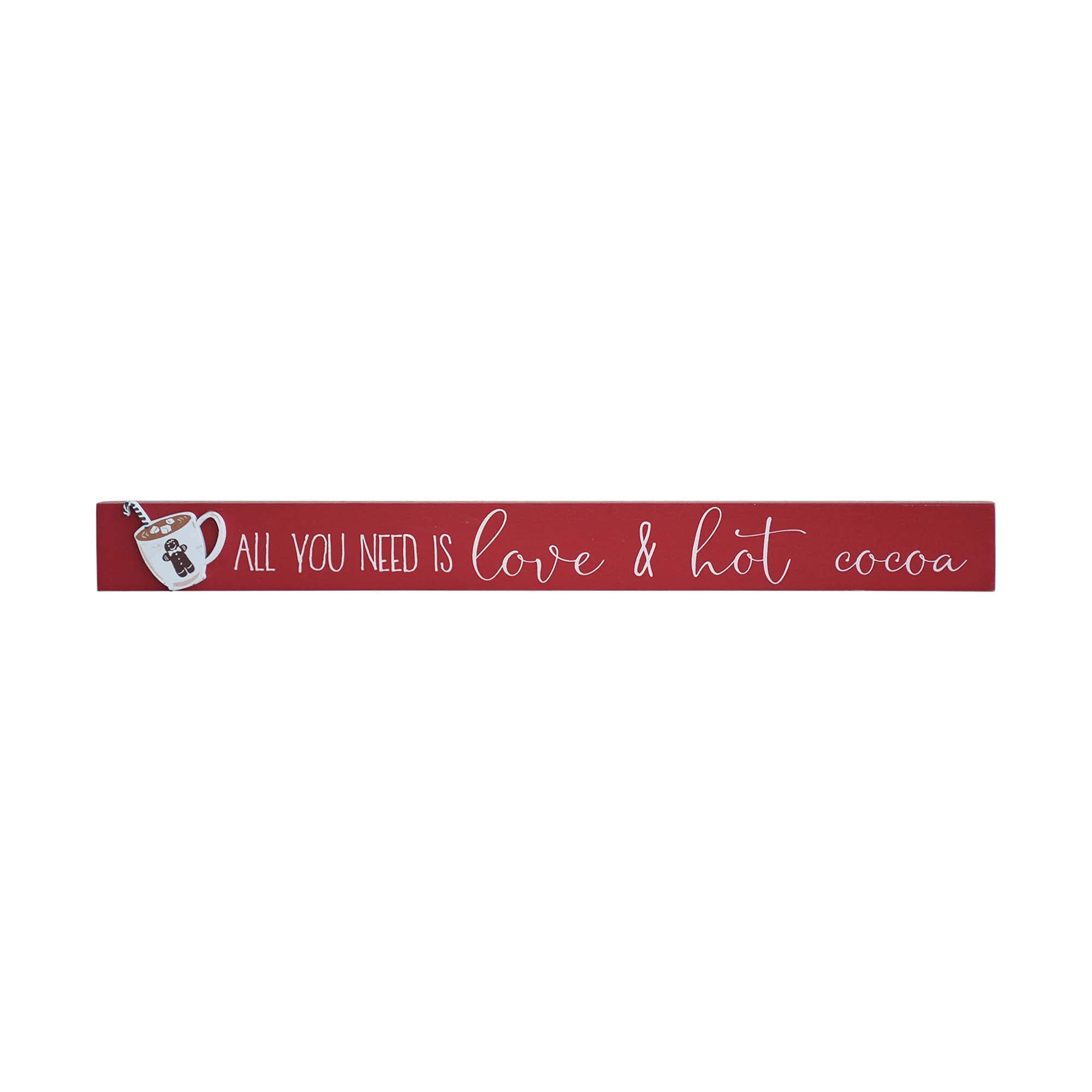 Paris Loft Hot Cocoa Sign, All You Need is Love & Hot Cocoa, Wooden Hot Cocoa Tabletop Sign, Cocoa Decor for Hot Chocolate Bar, Kitchen or Dining Room