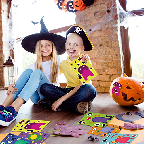 Funnlot Halloween Stickers For Kids Halloween Party Games Stickers For Kids Monster Stickers 30Pcs Make A Monster Stickers Diy Monster Stickers For Kids Classroom #TOP5