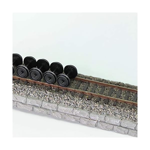 Evemodel 48Stk. Spur H0 POM Kunststoff 36 '' Räder für Modelleisenbahn 1:87 Ersatz – Bild 7