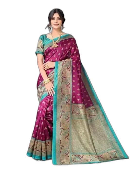 Image of Self design Paithani Art Silk saree(3172 Green White pt)