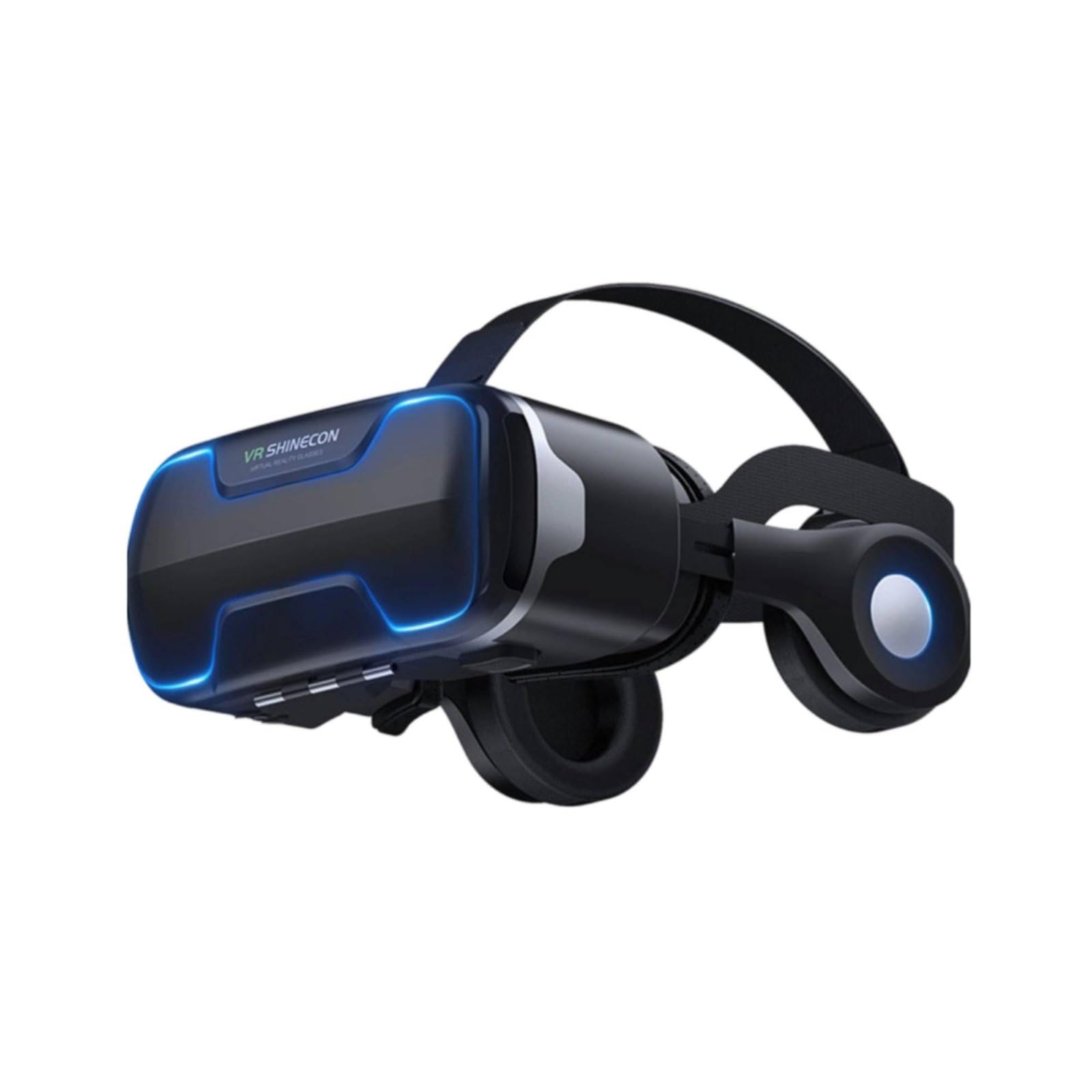 ATORSE Phone VR Headset Built-in Headphones Mobile Device Vr Viewer Blue Light Protection Simulated Reality Headset, G02ed Headphone-picture-23