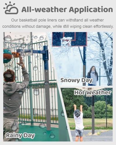 Premium Basketball Pole Padding - 183cm Safety Pad with Straps, Shock Absorbing Wrap Around Cover, Fits 8.6" Diameter Poles for Garage & Playground Protection
