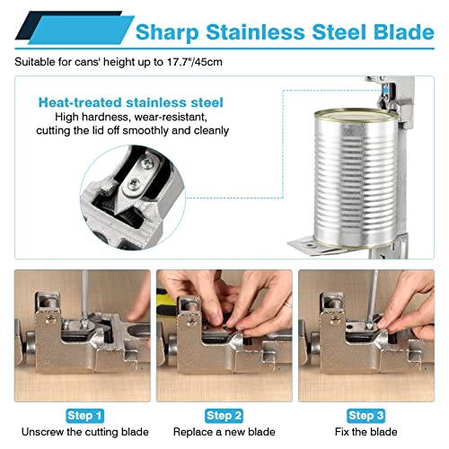 Commercial Can Opener Heavy Duty, 24.6” Ironwalls Manual Can Opener For Large Cans Up To 17.7”, Tabletop Industrial Can Opener With Stainless Steel Blade For Restaurants, Bars, Canteens #TOP4