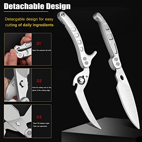 Fshow Heavy Duty Poultry Shears，Detachable Poultry Shears，Must Have Kitchen Shears For Cutting Chicken And Meat #TOP4