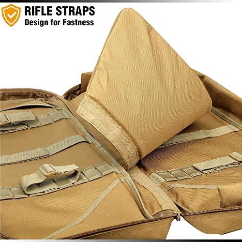 Dbtac Double Rifle Bag 32" (Tan) + Range Bag Small For 2X Pistol (Tan), Lockable Zipper, Durable Material, Compact Design #TOP2