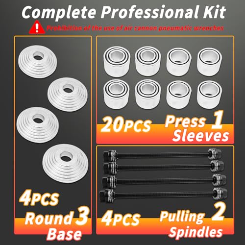 Extractores de rodamientos de ruedas con kit de manguito extractor para camiones 2
