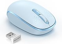 Vista 1 de TECKNET Wireless Mouse, 2.4G Quiet Computer Mouse with USB Receiver, 4 Buttons Portable Cordless Mice for Chromebook, Laptop, PC, Mac, 800/1200/1600