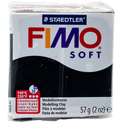 Fimo Soft Polymer Clay 2oz-Black Fimo Soft Polymer Clay 2oz-Black