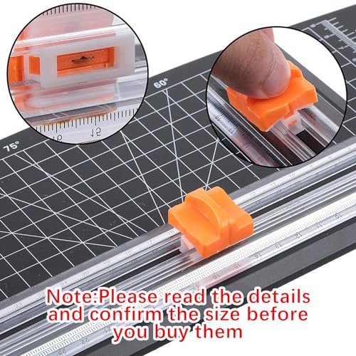 honoson 6 pieces paper cutter replacement blades paper trimmer blades refill craft cutting replacement blades for a4 cutterorange