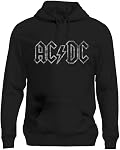 Tstars AC/DC Power Up Hoodie White Jagged Logo Rock & Roll Band Sweatshirt for Men Hoodie