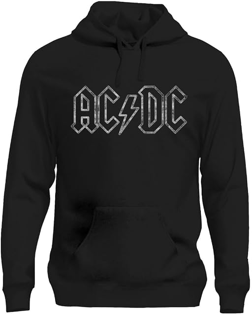 Tstars AC/DC Power Up Hoodie White Jagged Logo Rock & Sweat-shirt Roll Band pour Homme Hoodie