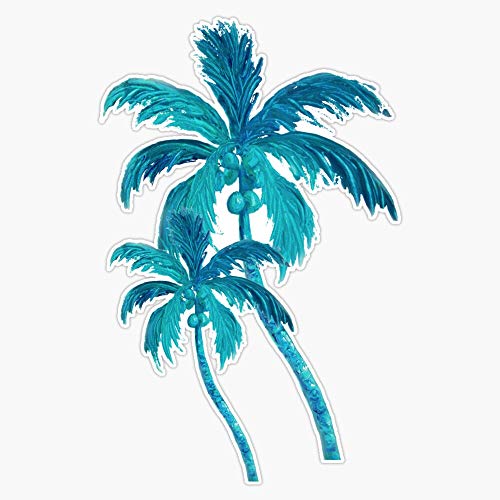 Two Coconut Palm Trees Vinyl Waterproof Sticker Decal Car Laptop Wall Window Bumper Sticker 5