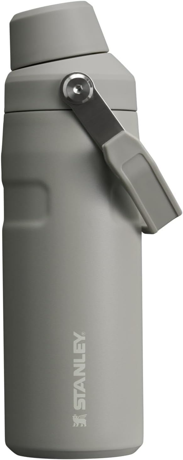 Stanley IceFlow Fast Flow Water Bottle 16 oz | Angled Spout Lid | Lightweight and Leakproof for Travel and Sports | Insulated Stainless Steel | BPA-Free | Ash