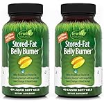 Irwin Naturals Stored-Fat Belly Burner - 60 Liquid Soft-Gels, Pack of 2 - Helps Support The Breakdown of Stored Fat - 40 Total Servings