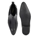 HAYES LONDON Chelsea Boots for Man | Crust Leather Black Ankle Boots | Cuban Heel Pointed Toe Stylish Formal & Casual Boots for Men | Slip-On Elastic Side Panel (Tribbiani) 6 gallery image