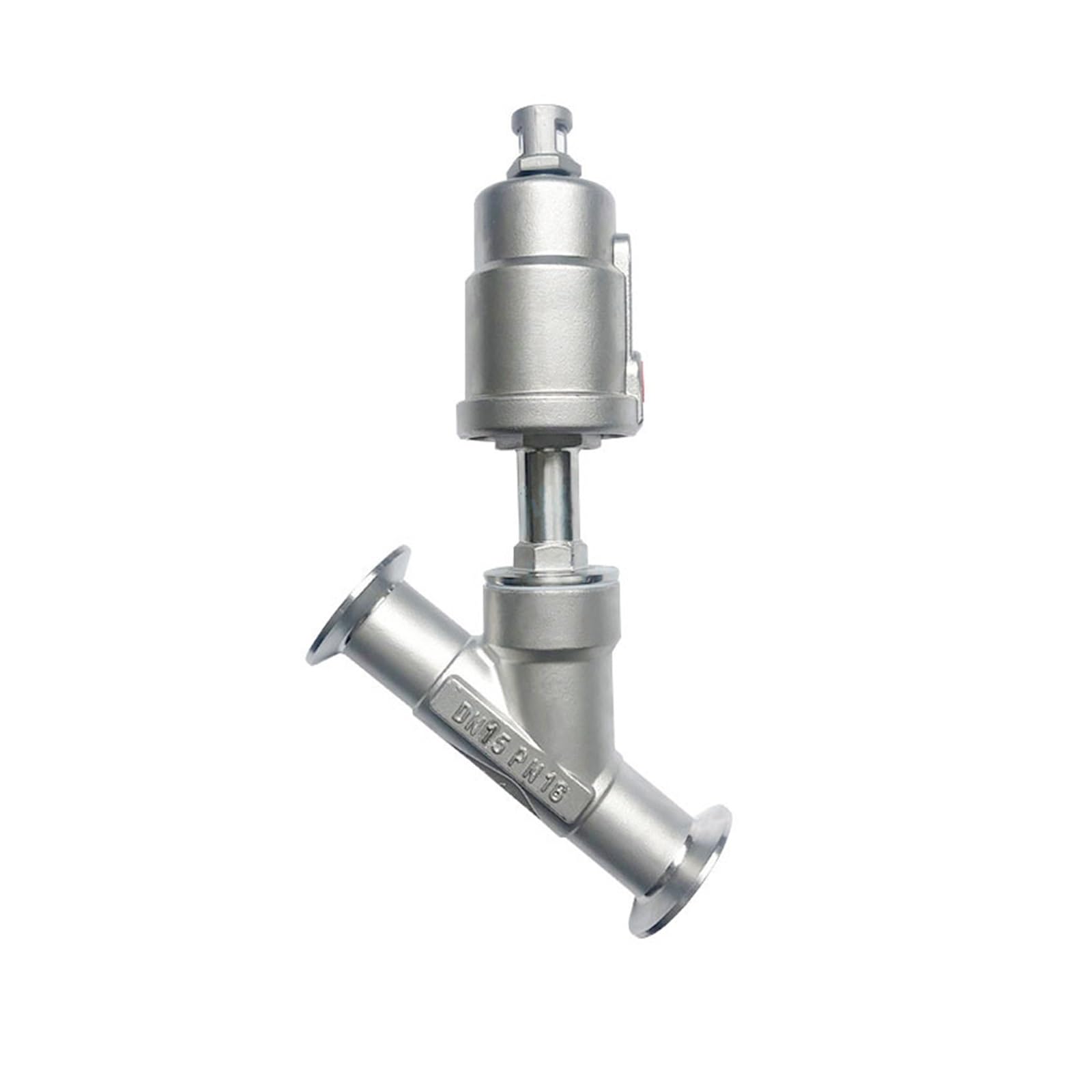 Vanne de siège angulaire pneumatique pour automatisation de brasserie et usine agroalimentaire