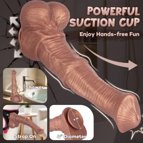 16 Inch Horse Cock Silicone Dildo with Suction Cup for Fantasy Play - Image 5