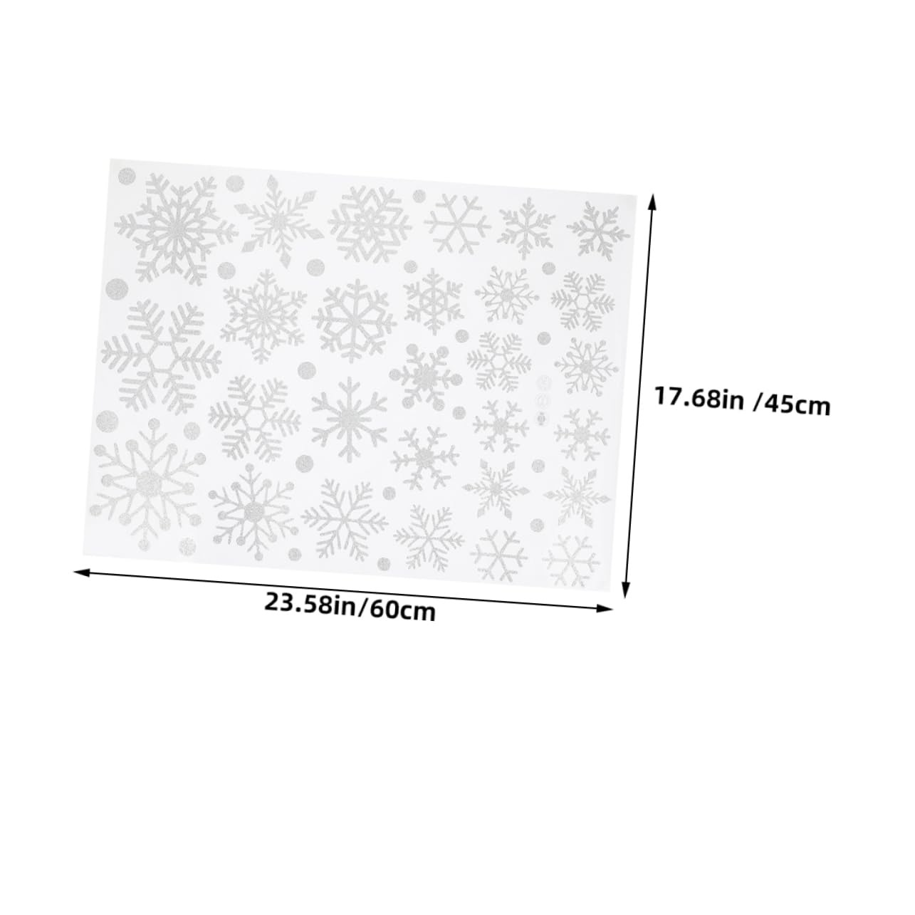 DOITOOL 5 Hojas Pegatinas de Copos de Navideñas Adhesivos para Ventanas Copos de Decoración de Ventana para Fiestas de Navidad de Calcomanías de Pegatinas para Paredes de Dormitorio