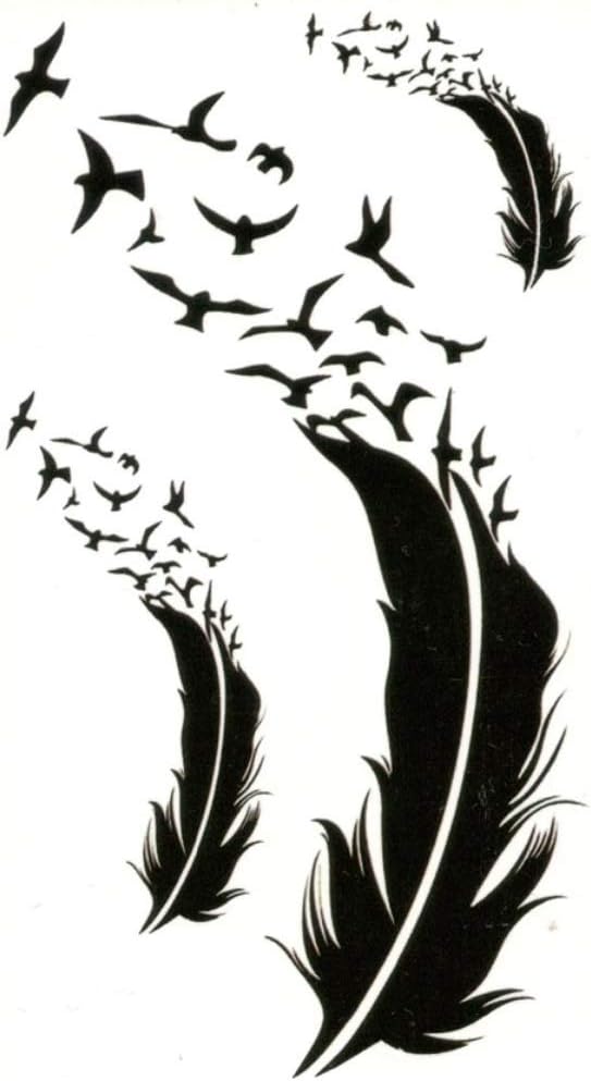 GGSELL GGSELL KING HORSE New design Goose and feather temporary tattoo stckers