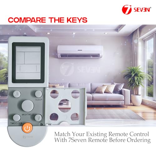 Image of 7SEVEN Compatible with Voltas Ac Remote YKR-F /06 Model Suitable for Split and Window Air Conditioner 1 1.5 2 Ton - Match Exactly with Old Model 2 Remote for Better Performance