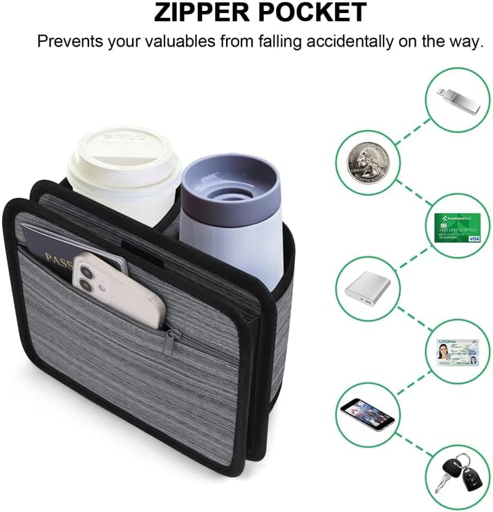 Miniatura 5 de Accmor Portavasos de viaje para equipaje, soporte universal para maleta, manos libres, para bebidas, maleta, taza de equipaje, regalos para