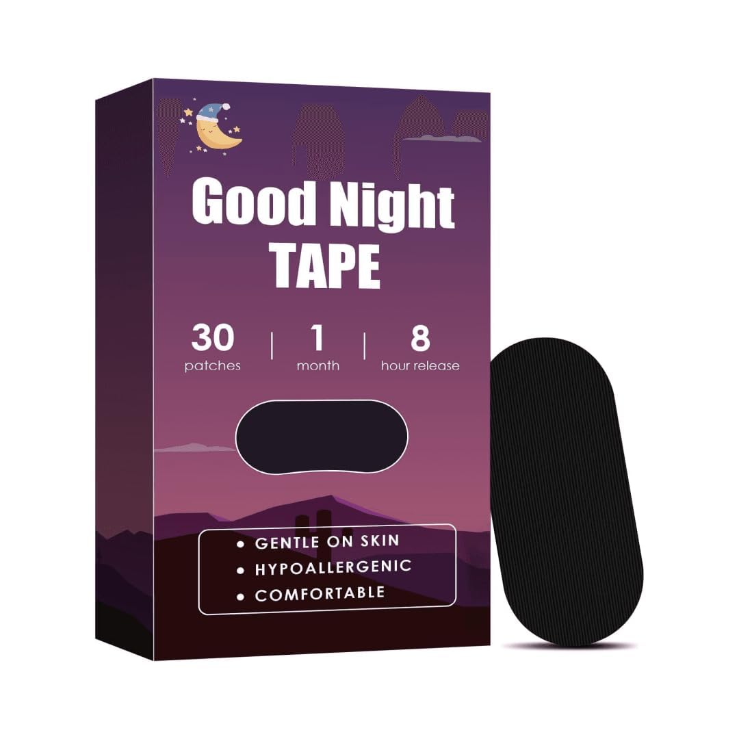 30-Count Good Night Mouth Tap For Anti Snoring, Pain Free Removal, Improve Breathe,Hypoallergenic Tape, Adhesive Good for Sleep-image-41
