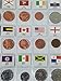 LZWIN Coin Collection Starter Kit 60 Countries Coins 100% Original Genuine World Coin with Leather Collecting Album Taged by Country Name and Flags