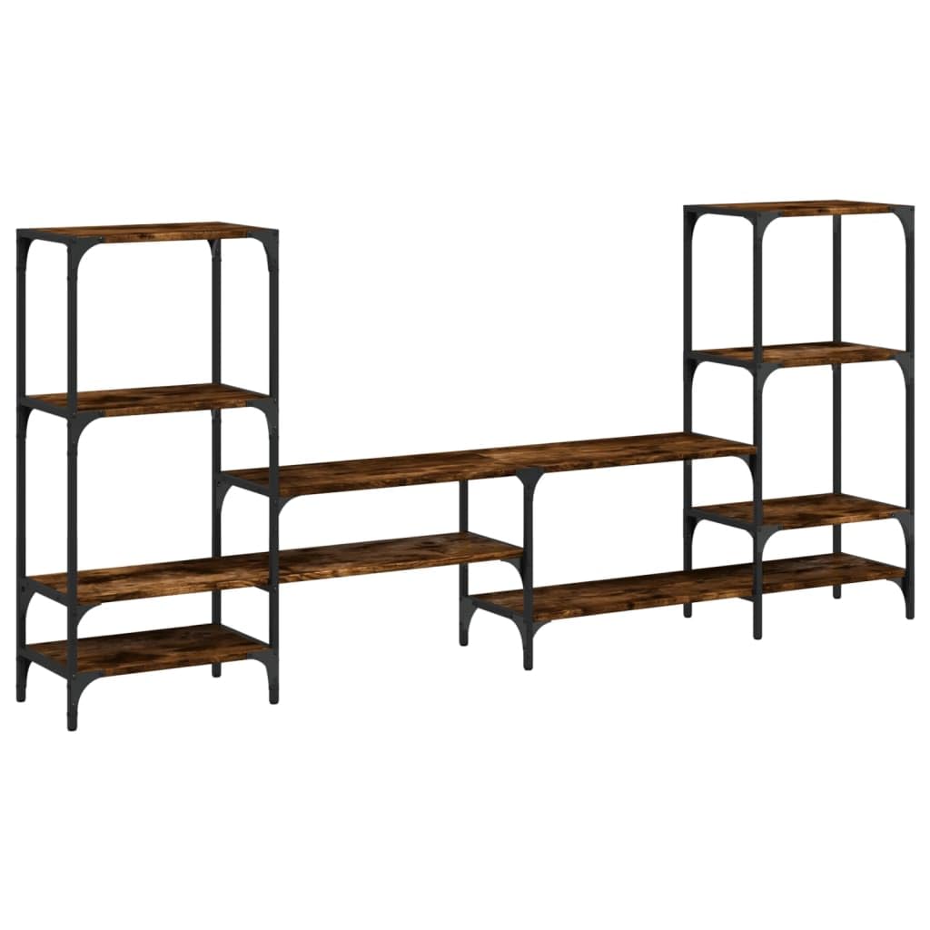 Vidaxl (Smoked Oak) Tv Cabinet Tv Stand Entertainment Centre Mdia Tv Unit Engineered Wood