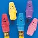 Rubber Funny Face Pencil Top Erasers (12 dz)