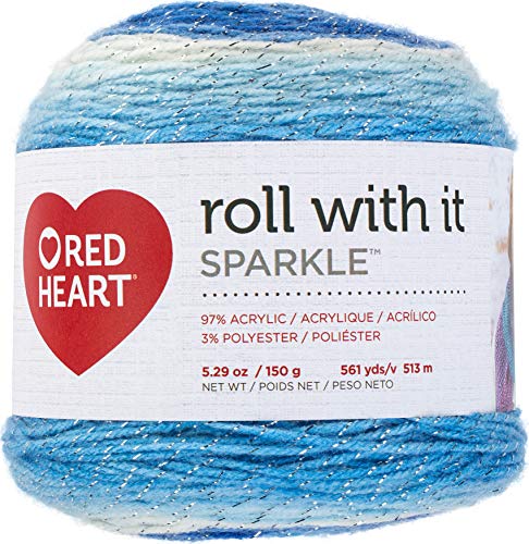 Image of Red Heart Yarn Roll with It Sparkle-Krystal