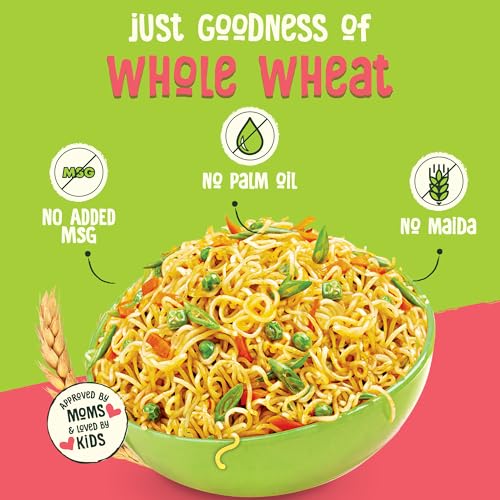 Image of Wickedgud Whole Wheat Masala Noodles 240g (Pack of 4) x 2 | No Maida | No Palm Oil | Source of Protein