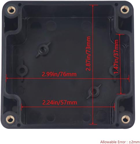 Miniatura 78 de Paquete de 2 cajas de proyectos de plástico impermeable ABS IP65 Caja electrónica para proyectos de 3.94 x 2.68 x 1.97 pulgadas