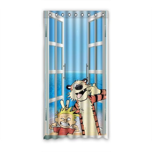 Home Decorative Custom Calvin Hobbes Window Curtain For Living Room/Bedroom/Patio Door/Bathroom,Home Decor,Window Curtain 50" X 96"(One Piece)