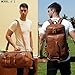 Baosha Stylish Vegan Leather Men Weekender Travel Duffel Tote Bag Backpack Travel Hiking Rucksack Overnight Bag 3-Ways Convertible HB-26 (Brown)