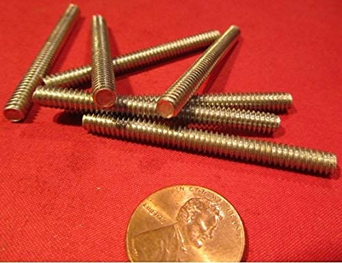 Aluminum Fully Threaded Round Rod, RH, 10-24 Thread Size x 2" Length, 50 Pcs.