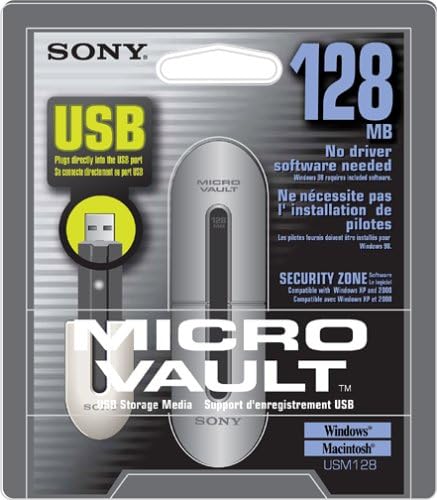 Sony Micro Vault 128 MB USB Removable Storage Media