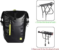 Vista 4 de Rhinowalk Bolsa de alforja para bicicleta impermeable Bolsa de bicicleta de 23L para portaequipajes de carga de bicicleta Bolsa de sillín Bolsa