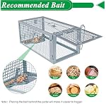 2 Packs Humane Rat Mouse Trap Outdoor Live Animal Cage Indoor & Outdoor | Silver Iron Galvanization, Reusable Safe for Children & Pet, Waterproof - Image 5