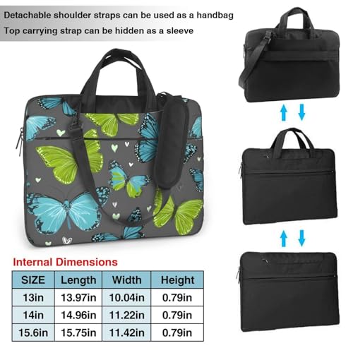 Bolsa para portátil 14 pulgadas impermeable azul verde miniatura 4