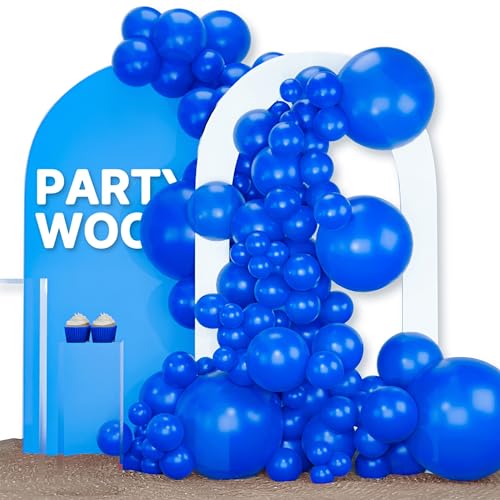 Image of PartyWoo Royal Blue Balloons 120pcs Dark Blue Balloons Different Sizes