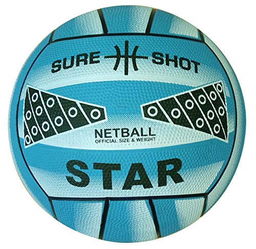 Sure Shot Star Netball - Red de Netball, tamao 5, Color Cian
