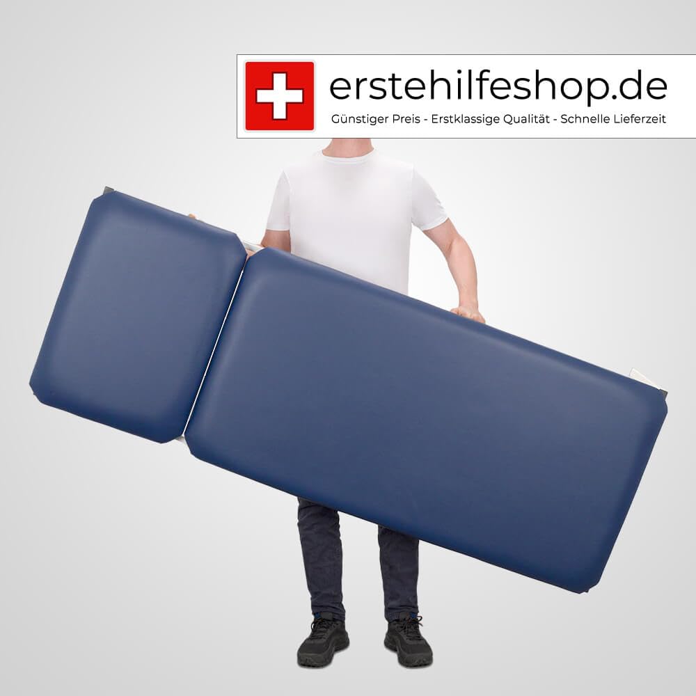 Vorteilsset: Ruheliege bis 200 kg, dunkelblau, 190 x 70 x 50 cm + Zubehör, Art.-Nr. 610317 | Krankenliege | Ruheraumliege
