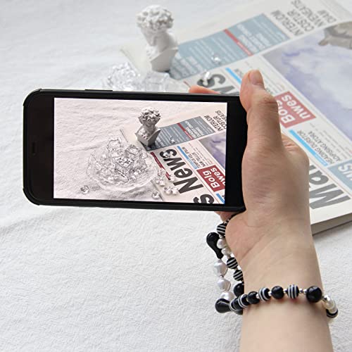 Luckyvestir Phone Charm Strap Heart Phone Chain Beaded Phone Strap For Women Teen Girl Y2K Phone Accessories Charm Aesthetic Cute Phone Lanyard Wrist Strap Acrylic #TOP6