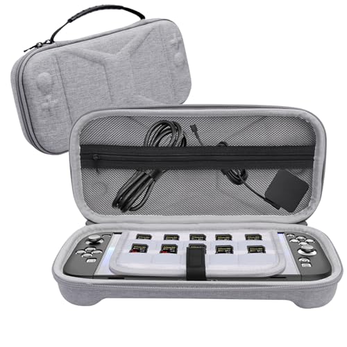 Haofun Funda para Nintendo Switch 2, Estuche Textil Bolsa de Viaje Rígida con Más Espacio para Consolas de Juegos y Otros Accesorios Wasserdicht, Kollisionssicher, Kratzfest - Gris